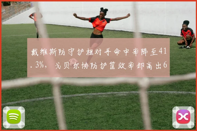 戴维斯防守护框对手命中率降至41.3%，戈贝尔协防护筐效率却高出6.2%
